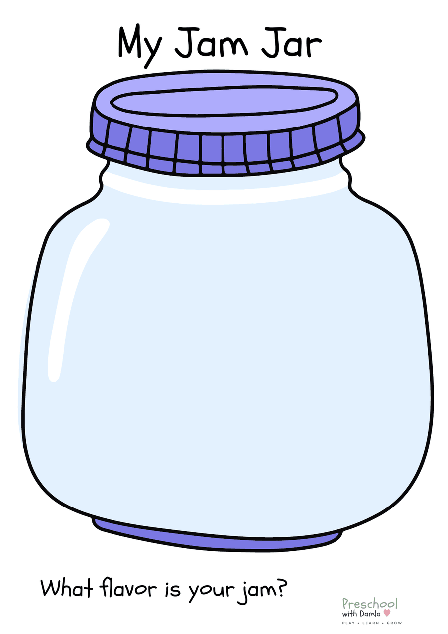 Preview of Five Senses Taste: My Jam Jar