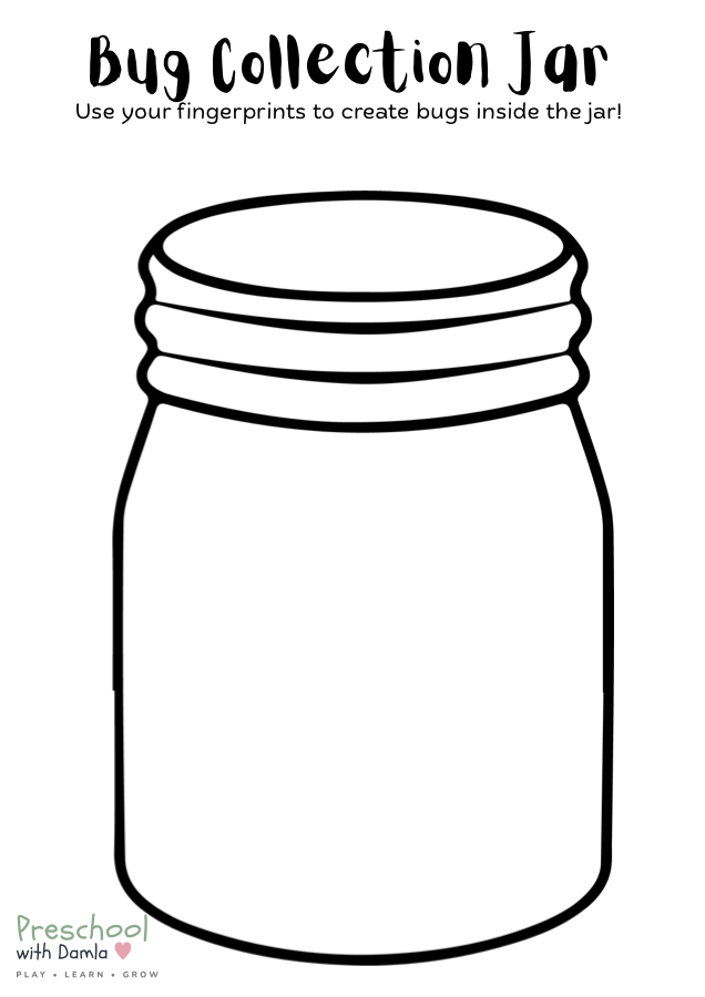 Preview of Bug Collection Jar Printable